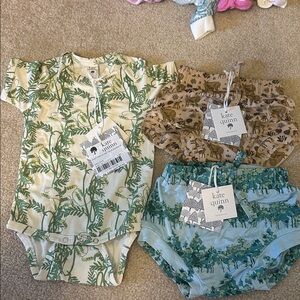 Kate Quinn Leafy Bodysuit and Animal Bloomers Set